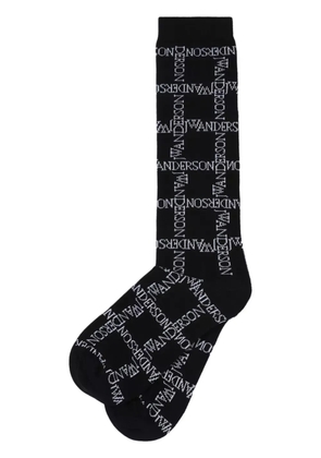 JW Anderson intarsia-knit logo socks - Black