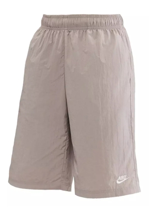 Nike Swoosh-embroidered elastic-waist shorts - Grey