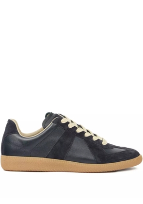 Maison Margiela suede and leather lace-up sneakers - Black
