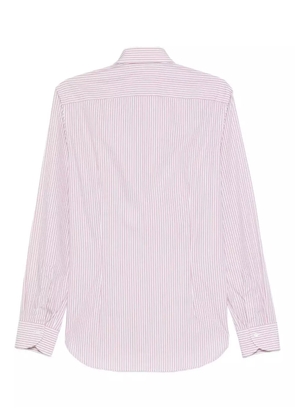 Canali striped cotton shirt - Red