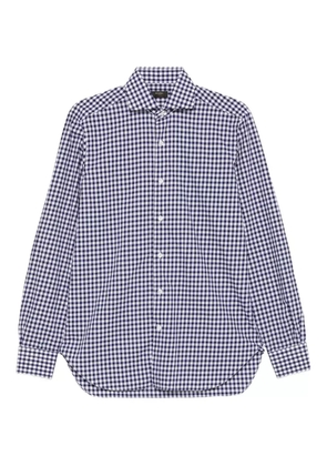 Barba gingham-check shirt - Blue