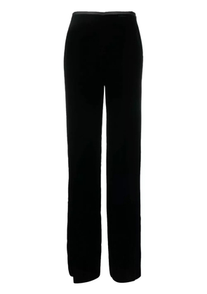 Emporio Armani elasticated straight-leg trousers - Black