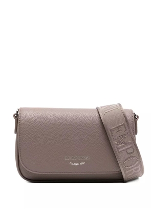 Emporio Armani logo-print shoulder bag - Brown
