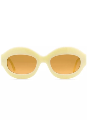 Marni Eyewear Ik Kil Cenote oval-frame sunglasses - Orange