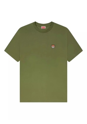 Kenzo tiger-embroidered cotton T-shirt - Green