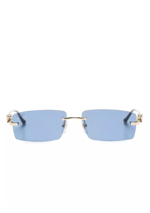 Cartier Eyewear rectangle-frame sunglasses - Gold