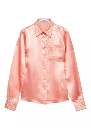 Prada embroidered collar shirt - Orange