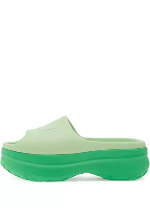 adidas platform logo slides - Green