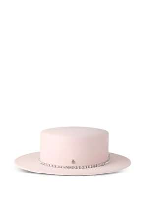 Maison Michel crystal-embellished hat - Pink