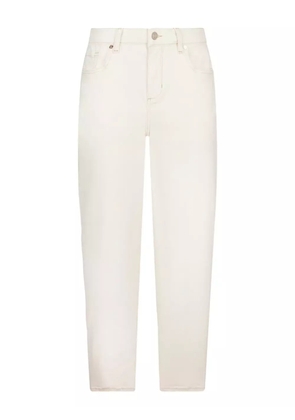 LIU JO embroidered-logo jeans - White