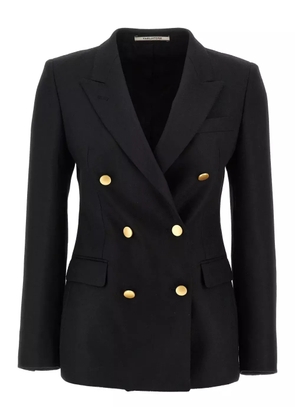 Tagliatore double-breasted peak-lapel blazer - Black