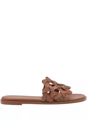 Gianvito Rossi Amalfi woven leather sandals - Brown