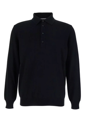 Kangra four-button polo neck sweater - Black