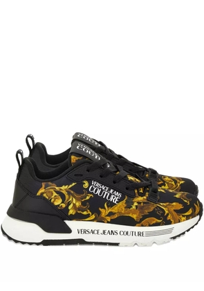 Versace Jeans Couture Dynamic baroque-print sneakers - Black