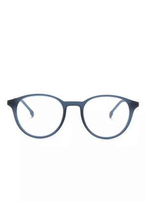 Carrera logo-print round-frame glasses - Blue