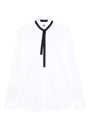 Karl Lagerfeld neck-tie cotton shirt - White