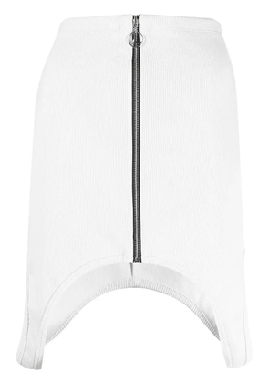 Lourdes asymmetric zip-up fitted skirt - Grey