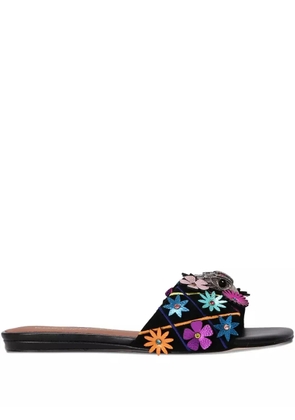 Kurt Geiger London flower-embellished sandals - Black