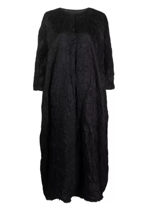 Daniela Gregis crinkled silk midi dress - Black
