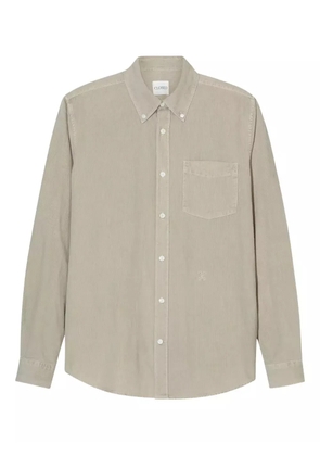 Closed button-down corduroy shirt - Neutrals