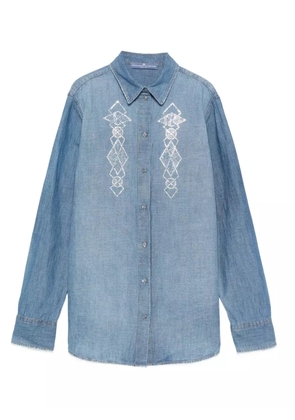 Ermanno Scervino embroidered denim shirt - Blue