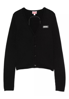 Kenzo button-fastening logo cardigan - Black