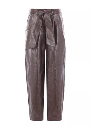 Federica Tosi belted pleated trousers - Brown