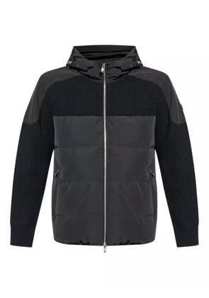 Moose Knuckles ribbed-panel quilted padded jacket - Black