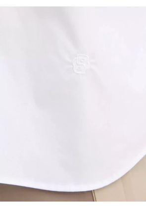 BOSS stand-collar shirt - White