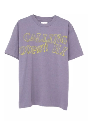 KAMIYA graphic-print cotton T-shirt - Purple