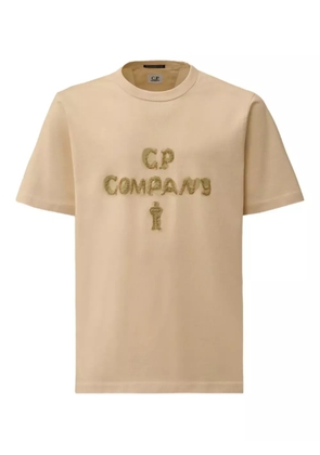 C.P. Company logo-embroidered T-shirt - Neutrals