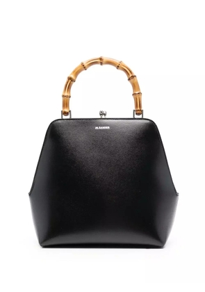 Jil Sander Goji Bamboo small leather top handle bag - Black