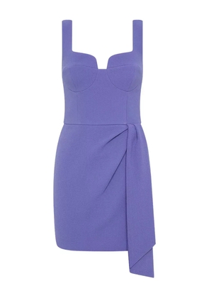 Rebecca Vallance Violetta sweetheart-neckline draped minidress - Blue