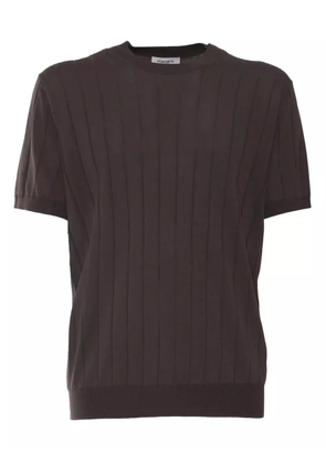 Kangra ribbed crew-neck T-shirt - Brown