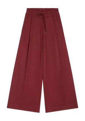 DRIES VAN NOTEN pleated drawstring track pants - Red