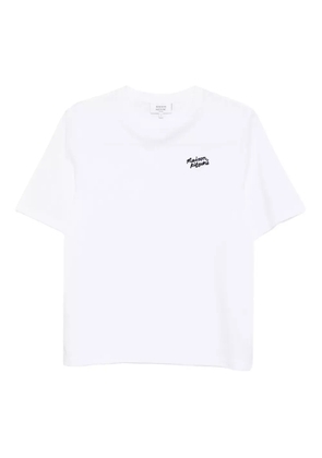 Maison Kitsuné embroidered-logo cotton t-shirt - White