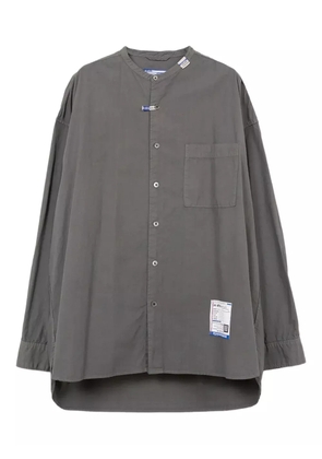 in･stru(men-tal). band-collar long-sleeve shirt - Grey