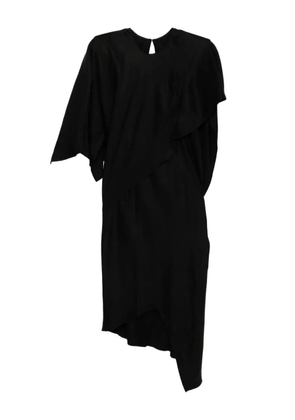 JNBY asymmetrical short-sleeved dress - Black