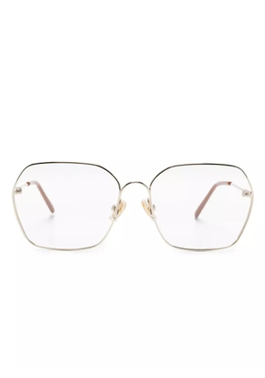 Chloé Eyewear oversize geometric-frame glasses - Gold