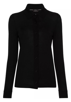 Brioni cashmere silk fine-knit cardigan - Black