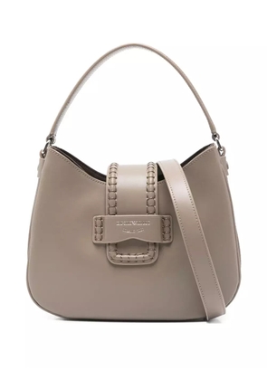 Emporio Armani braided-detail tote bag - Grey