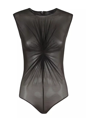 Federica Tosi gathered-front bodysuit - Black