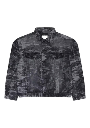 Purple Brand STADIUM 'black' jacquard denim jacket