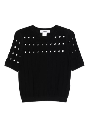 DKNY cut-out ribbed sweater - Black
