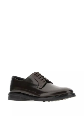 Seboy leather lace-up oxford shoes - Brown
