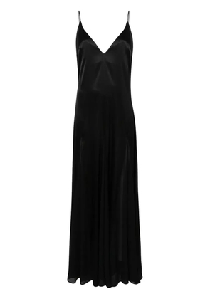 Elisabetta Franchi gusset-detail satin maxi dress - Black