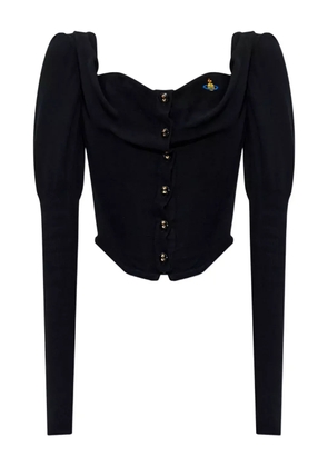 Vivienne Westwood Bea puff-sleeve corset top - Black