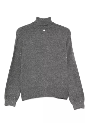 LIU JO embellished turtleneck sweater - Grey