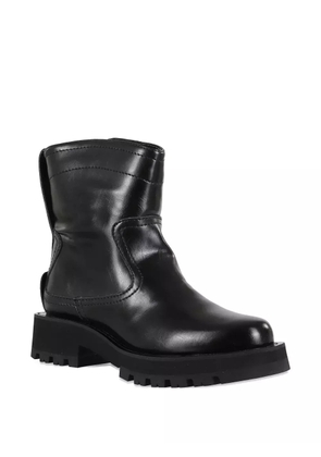 GANNI leather stitched boots - Black