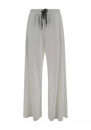 Brunello Cucinelli elasticated-waist palazzo trousers - White